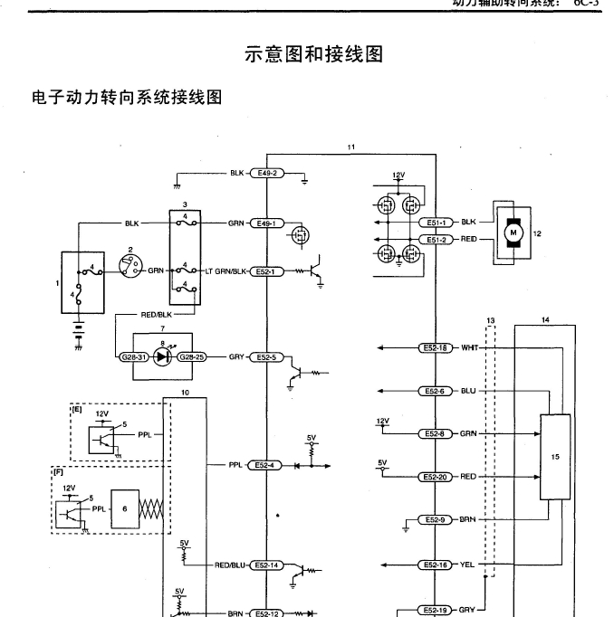 雨燕动力转向电路图
