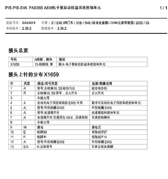 宝马318起动端子图