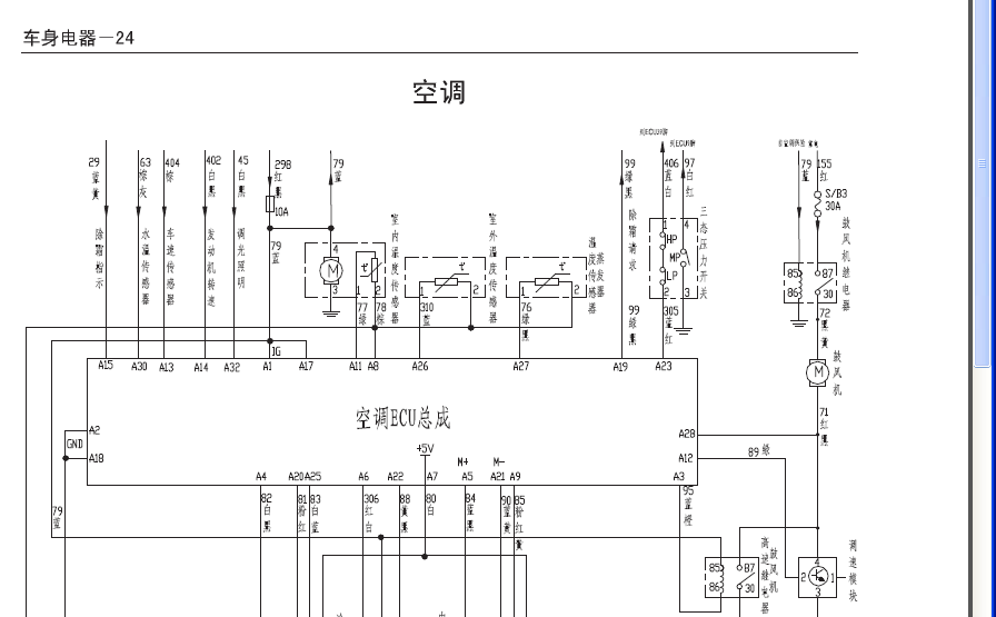 2012年长城哈弗H5空调电路图