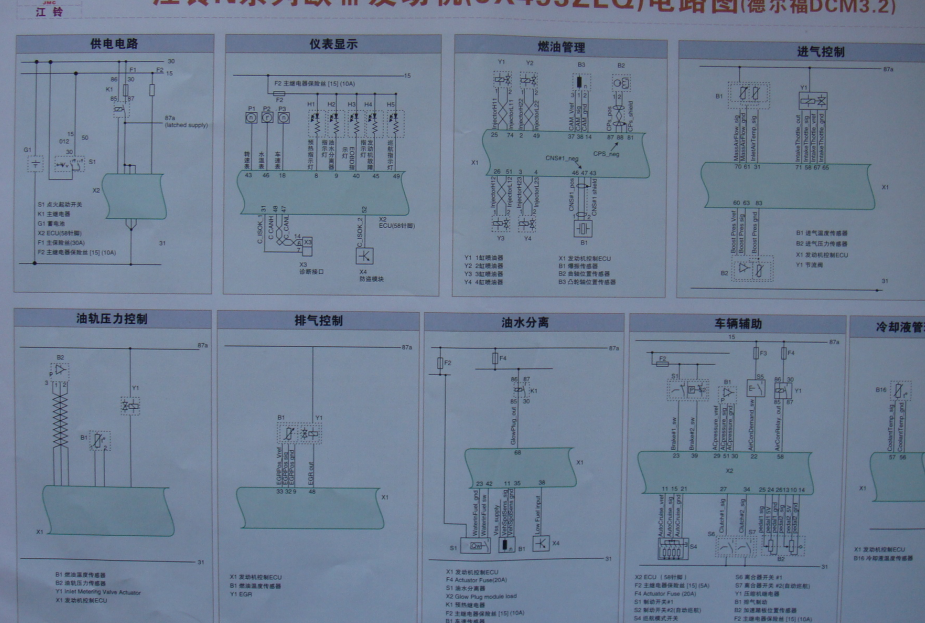2007年江铃微卡发动机电路图