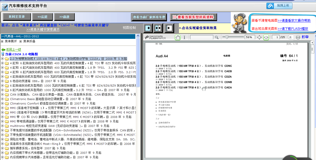 2011年A4L线路图
