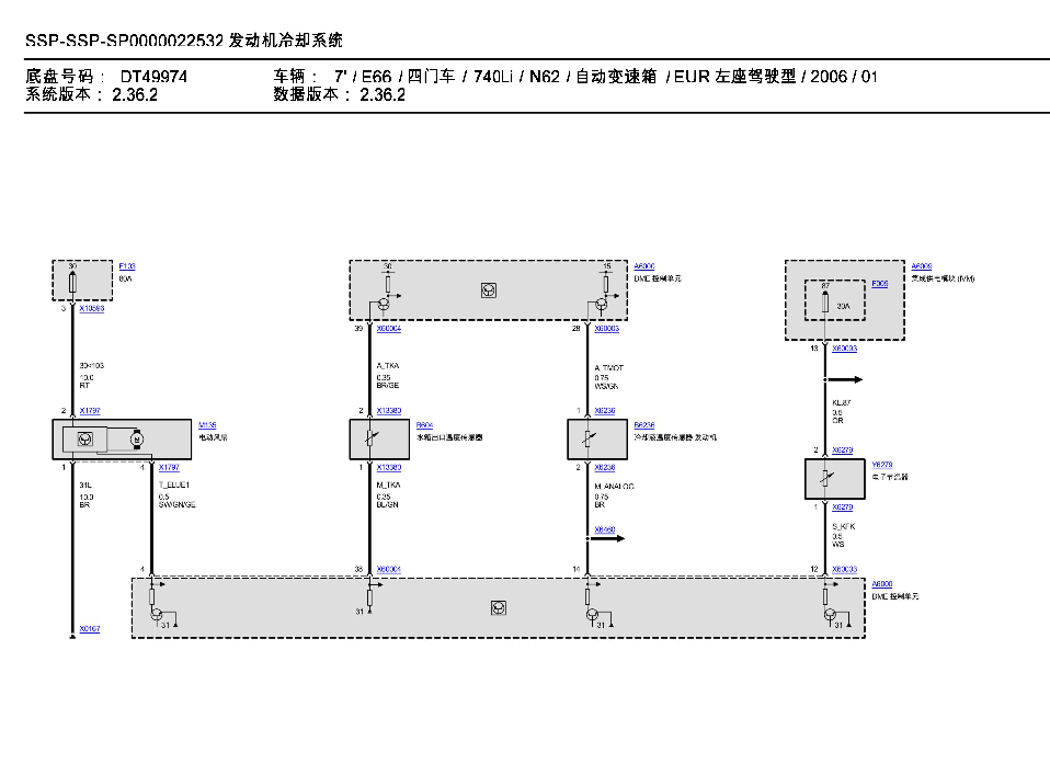 06年宝马740发动机冷却电路