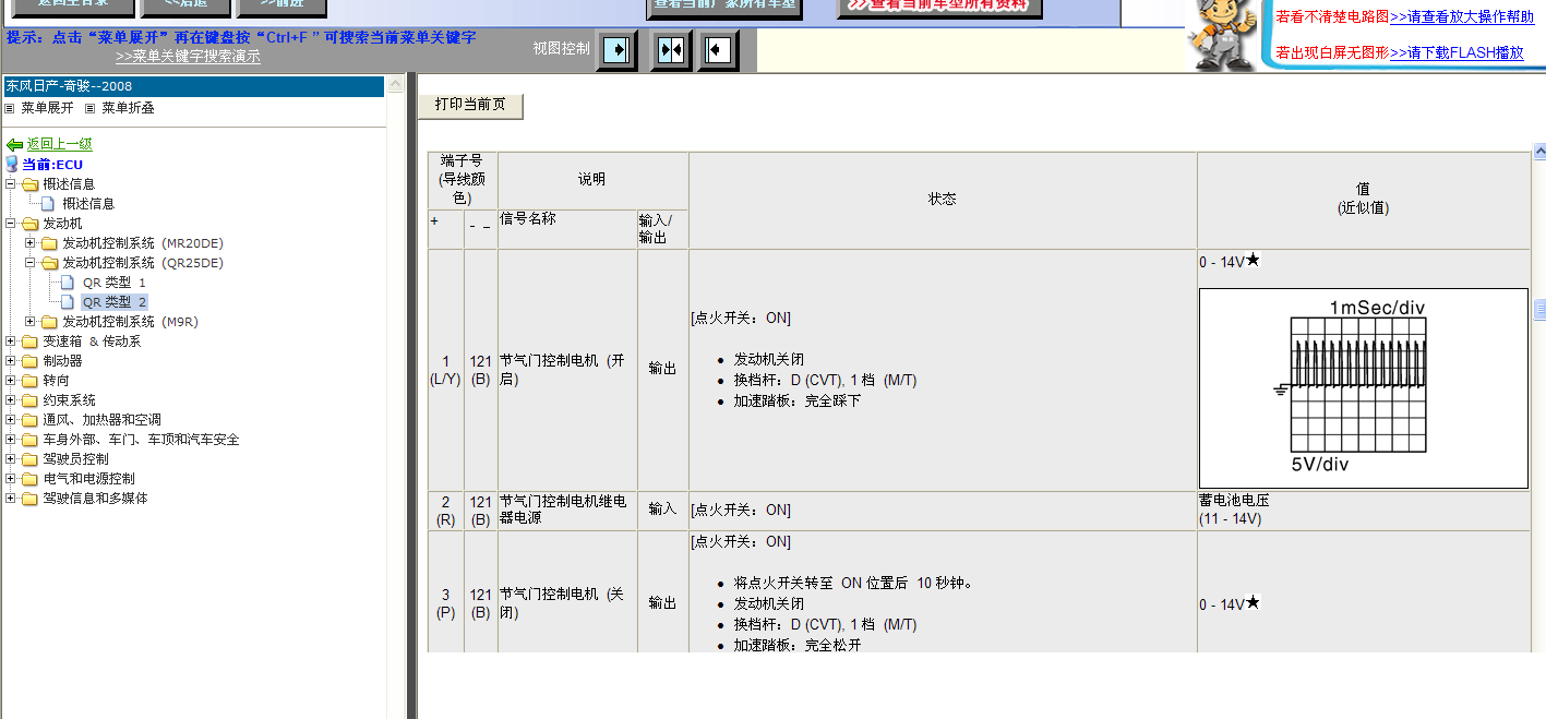 08年奇骏发动机端子图
