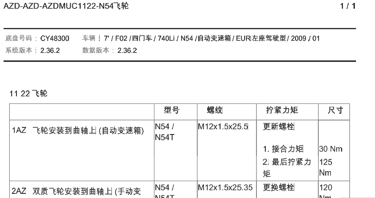 09年740Li变速器扭矩力