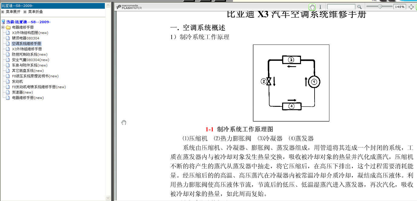 2009年比亚迪空调系统维修资料