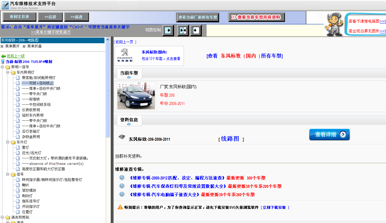 06年标志206全车线路图