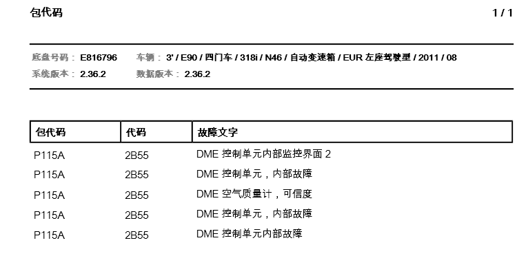 P115A故障码含义