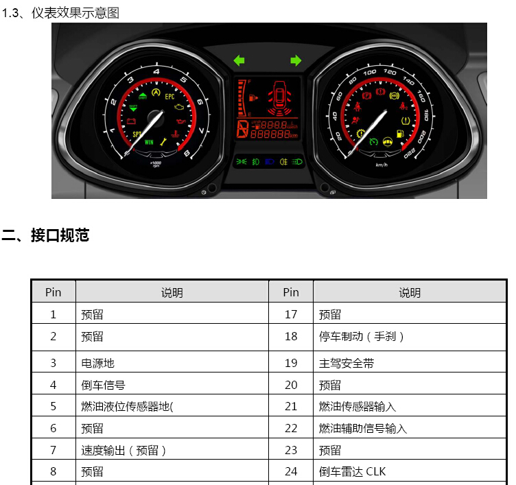 2014年奇瑞艾瑞泽3仪表维修资料