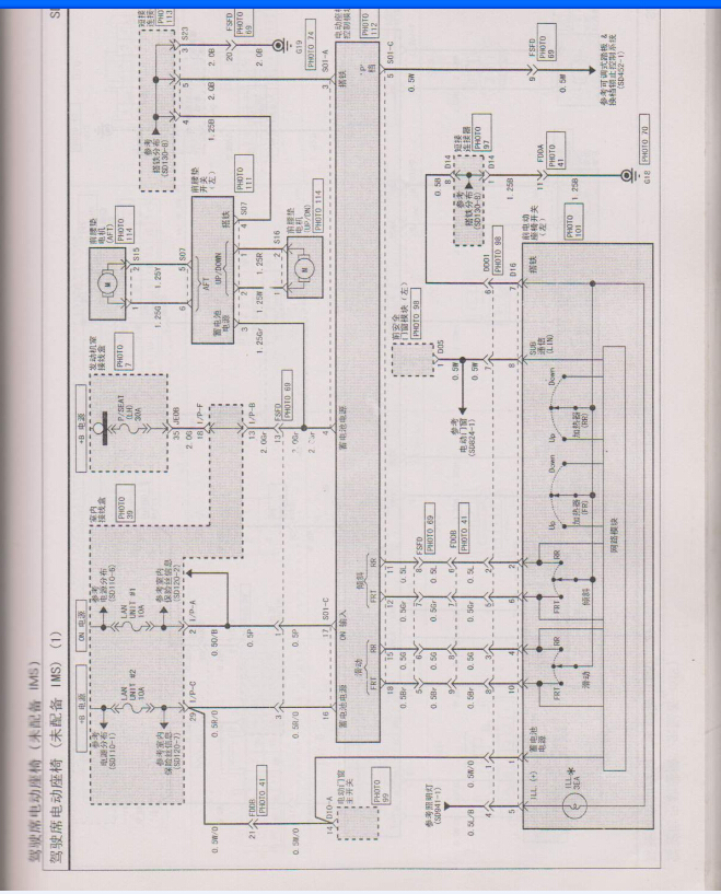 2004年起亚欧菲莱斯座椅电路
