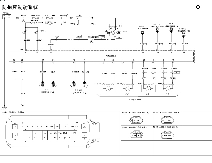 200年海马普力马ABS电路