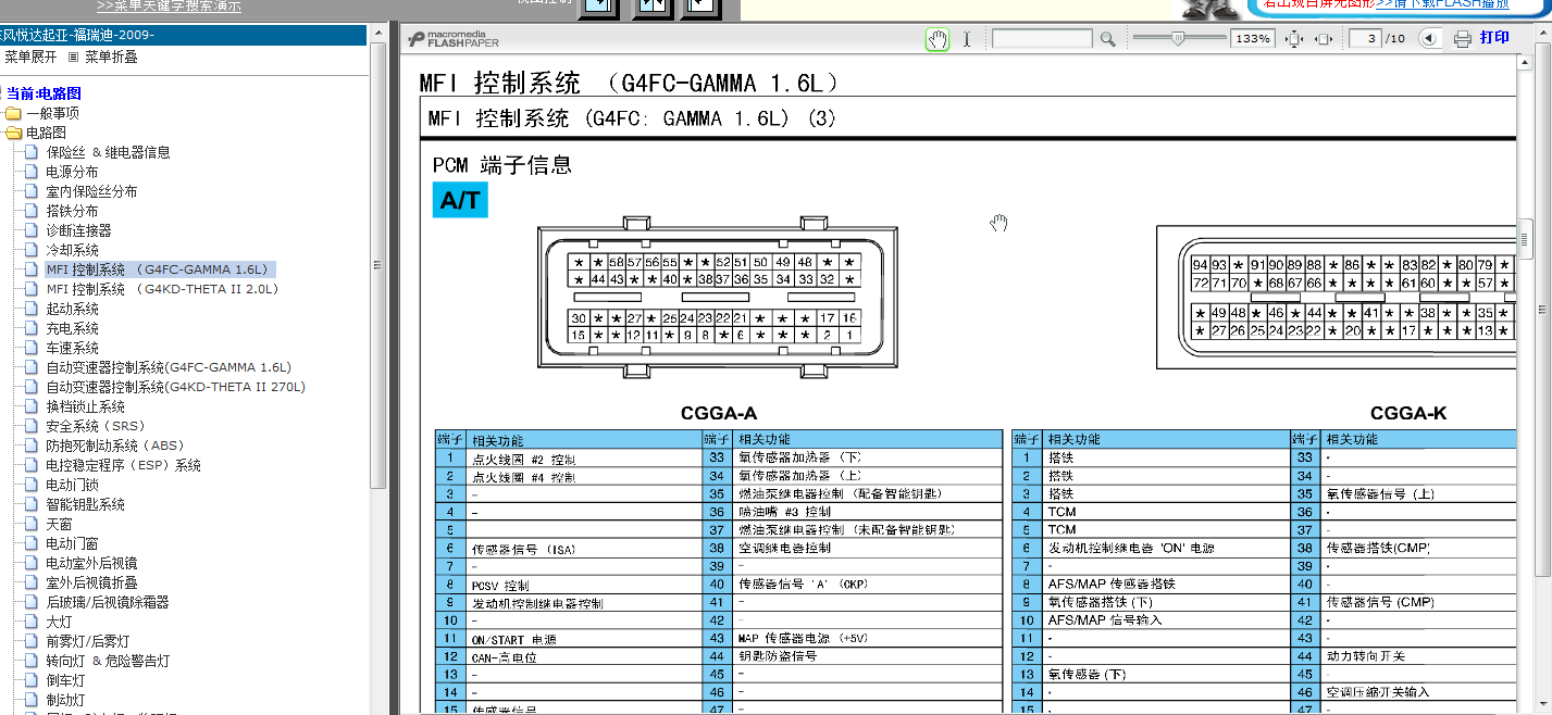 G4FC发动机端子图