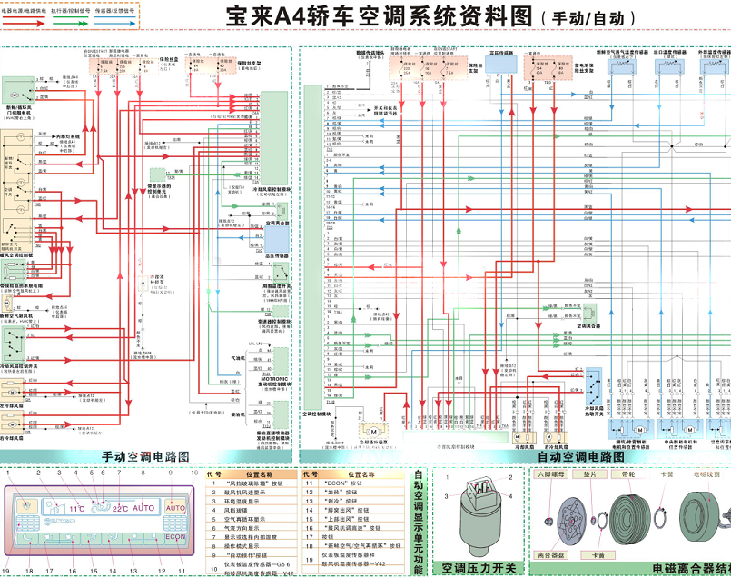 05年手动空调电路图