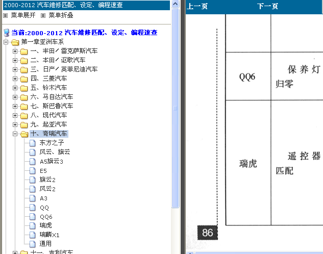 奇瑞瑞虎保养归零