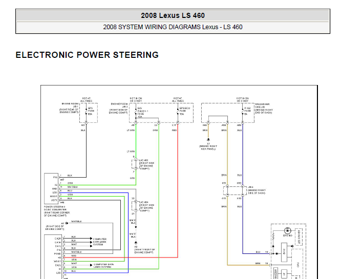 LS460转向系统电路图