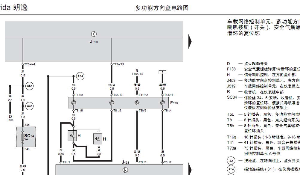 朗逸08年的线路图