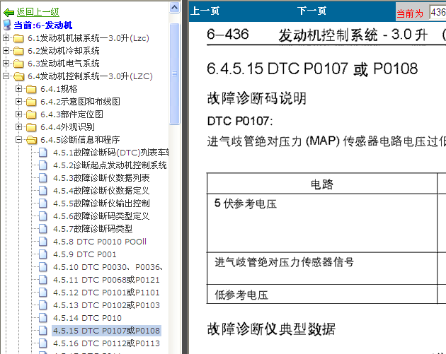 07年别克GL8 P0108故障码