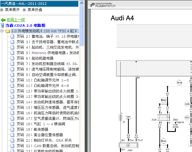 一汽奥迪A4(CDZ) 电路图
