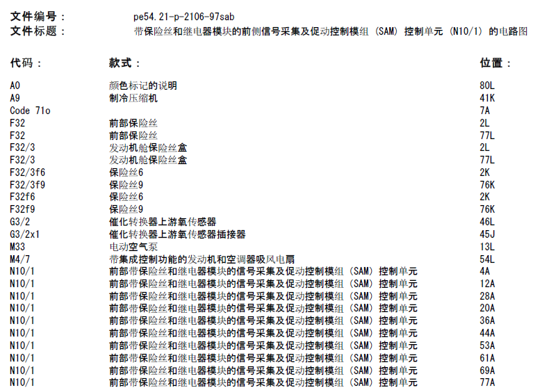 S600前SAM线路图