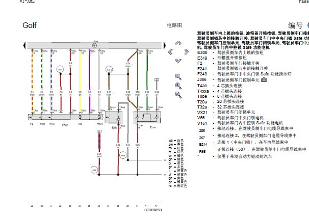15年高尔夫便捷系统电路
