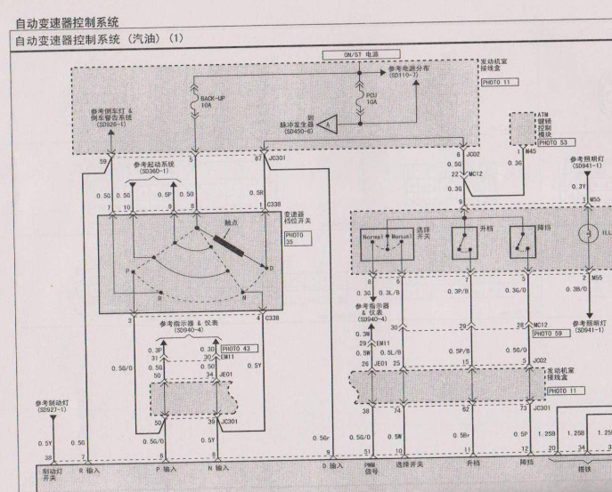 佳乐自动变速箱电路图