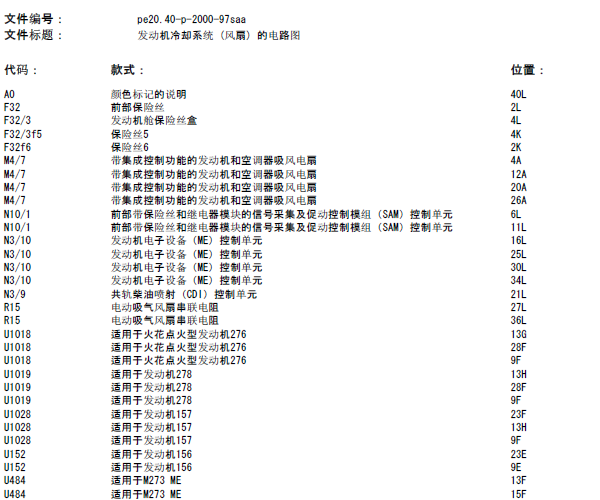 11年奔驰S600 发动机冷却系统 (风扇) 的电路图