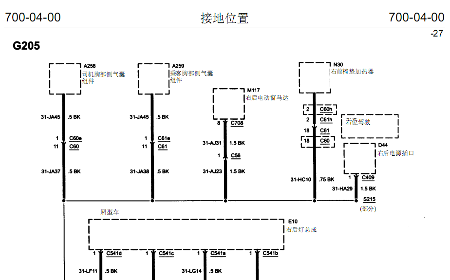 01年蒙迪欧的线路图