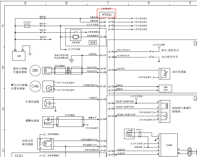 MT20U电控系统电路图