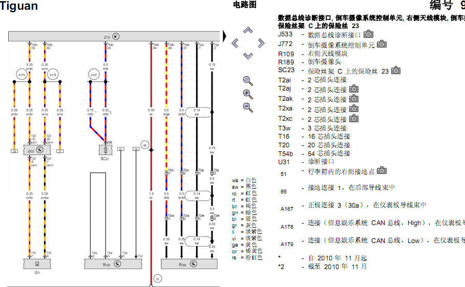 15年途观的线路图