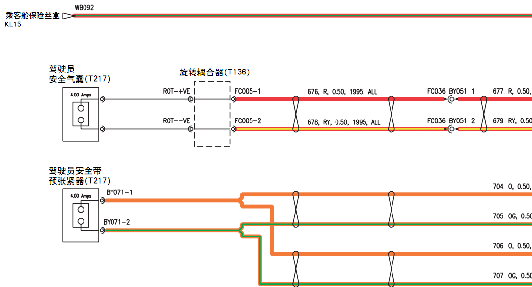 09年荣威R550的线路图