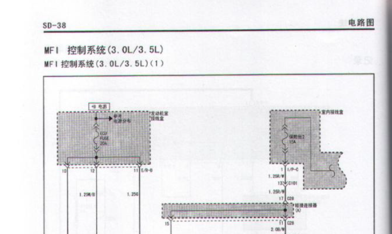 现代雅科士发动机电路图