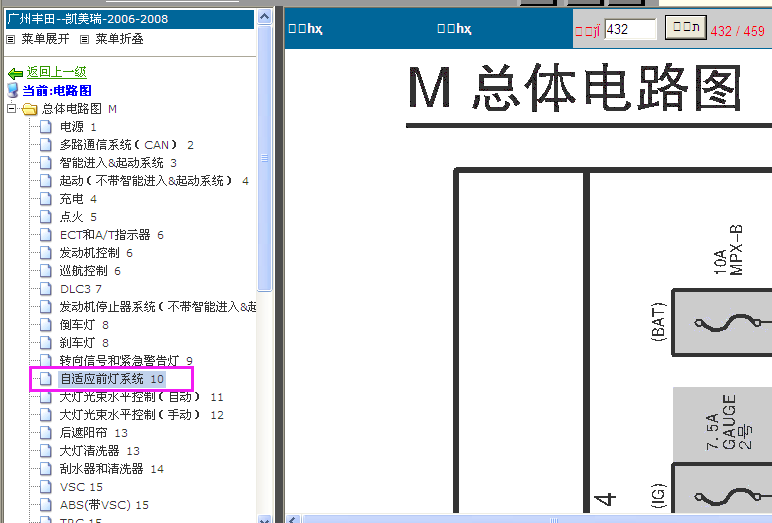 自适应前灯系统