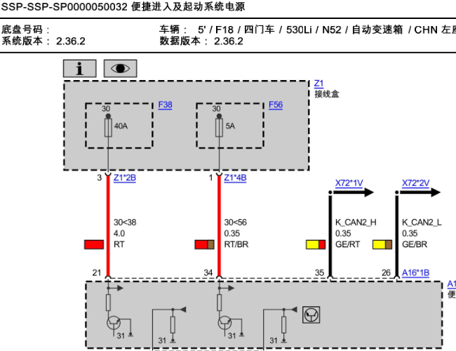 宝马530 车身系统电路