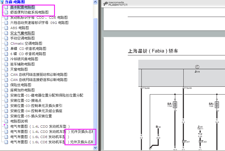 晶锐基本装备线路图