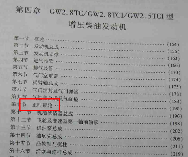 长城汽车 GW2.5TCI发动机维修