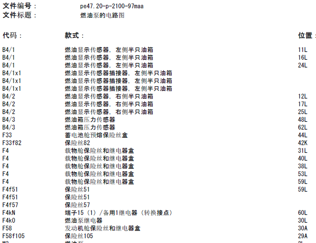 08年奔驰ML350 燃油系统电路