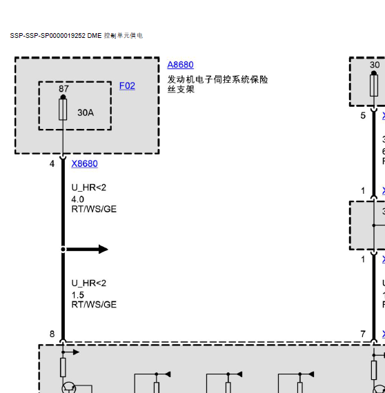 03年宝马730LI发动机电路