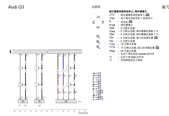 Q3倒车摄像机电路图