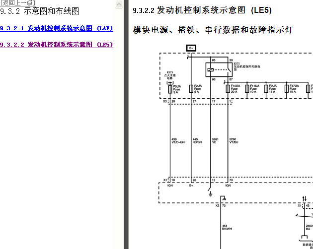 11年别克君越 LE5发动机电路