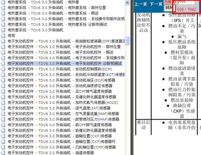 12年路虎发现4 3.0柴油发动机故障诊断