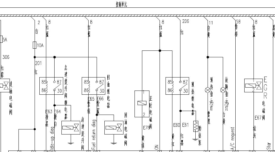中兴CYQD80D-E3发动机电路图