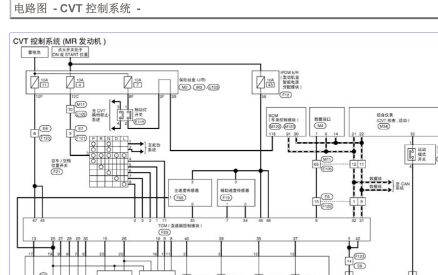 08年天籁变速箱电路图