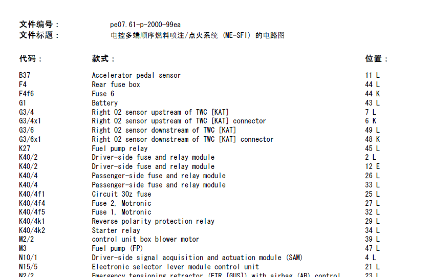 奔驰E230发动机电路图