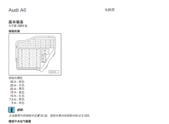 03年A6基本装备电路图