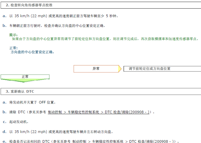 雷克萨斯ES240 转向角传感器零点校准相关资料