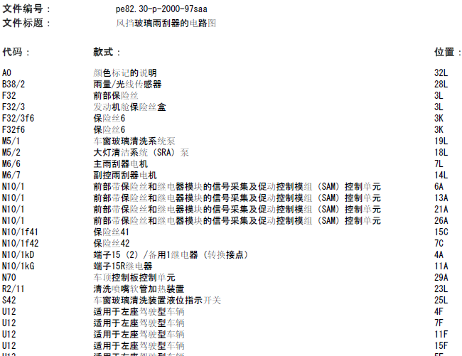07年奔驰S350 雨刮电路