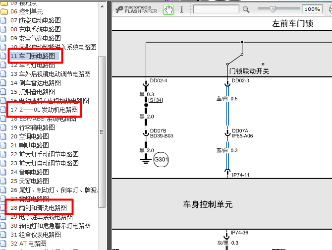 12年广汽传祺GS5 车身控制电路