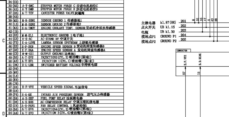 博士M7发动机电路图