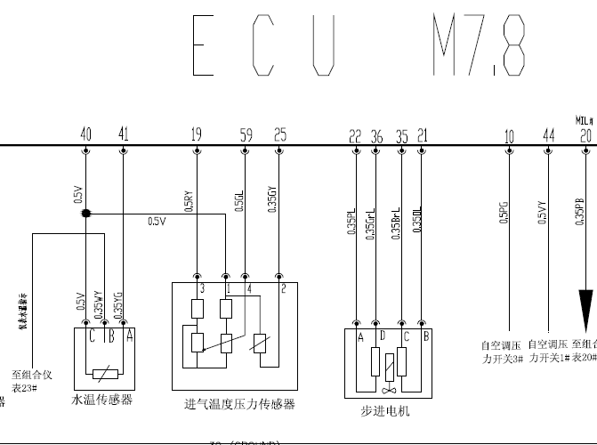 奇瑞M7.8发动机电路图