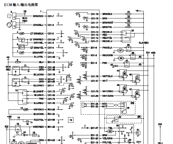 昌河铃木 K14B发动机ECM电路
