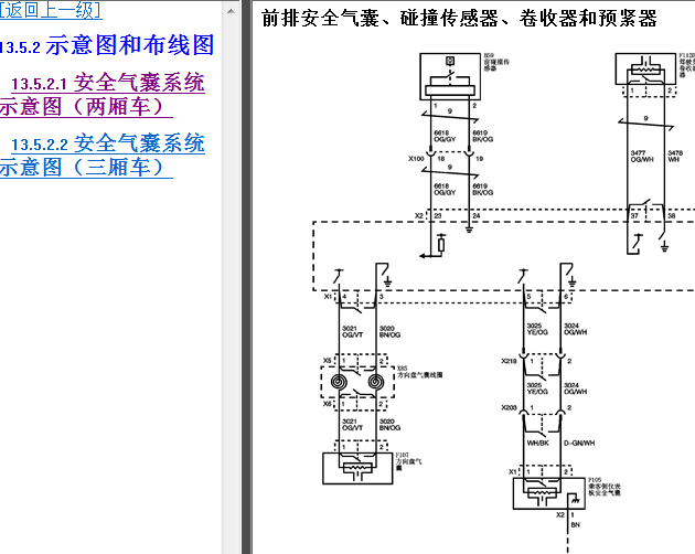 14年别克英朗 气囊电路